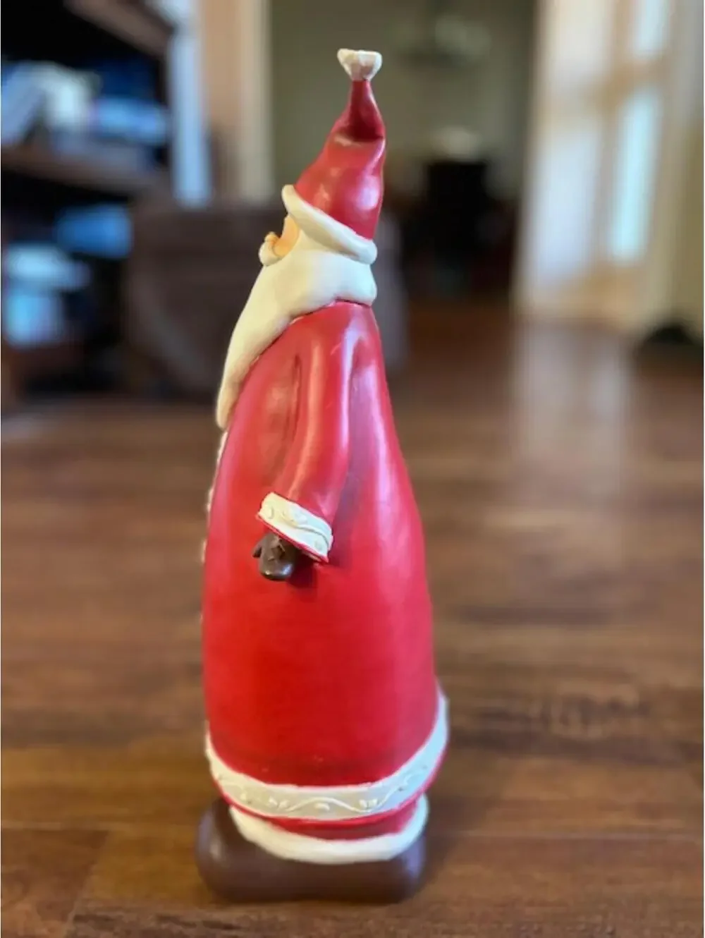 Vintage Ceramic Santa Claus Figurine with Gift